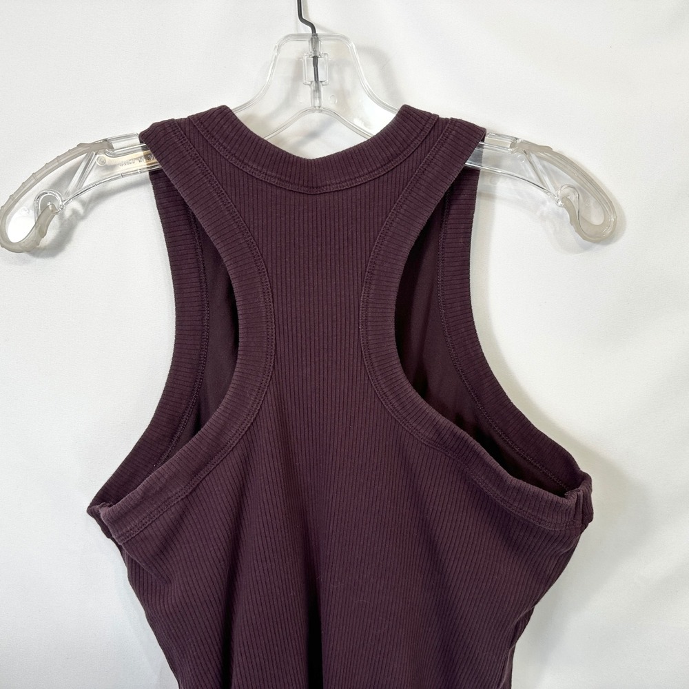 Fabletics Plus Size 1X XXL Tank Top Ribbed‎ Racerback Deep Plum Activewear 639 - Picture 5 of 8
